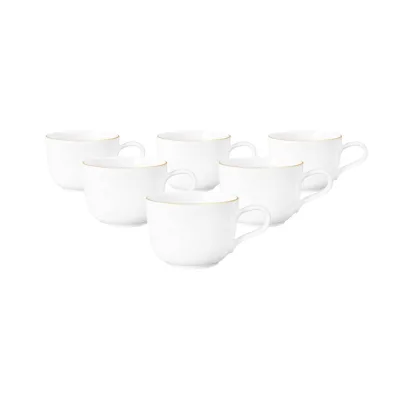 Seltmann Weiden Kaffeetassen Liberty Goldrand 260 ml 6er Set