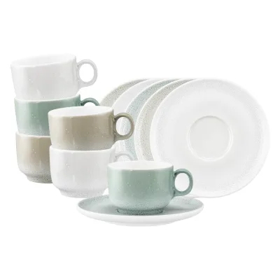 Seltmann Weiden Kaffeetassen mit Untertassen Sento Home 210 ml 6er Set