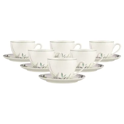 Seltmann Weiden Milchkaffeetassen mit Untertassen Savona Provence 340 ml 6er Set