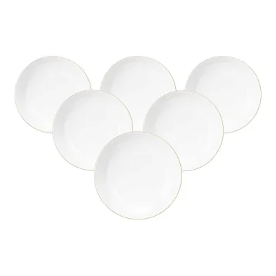 Seltmann Weiden Suppenteller Liberty Goldrand ø 21,2 cm 6er Set
