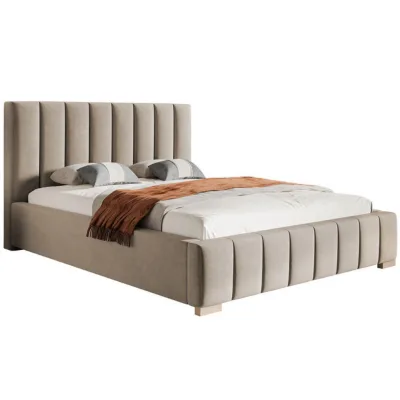 Sepro Meble Bett Schwarz, Beige, Eiche 140x200 cm
