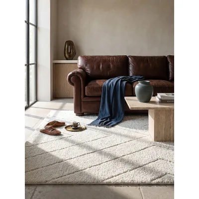 Shaggy-Teppich Polypropylen Creme 200x290 cm - ATRIO   Kadima Design