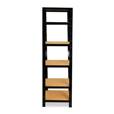 shelfplaza Schwerlastregal Schwarz 30x200x30 cm