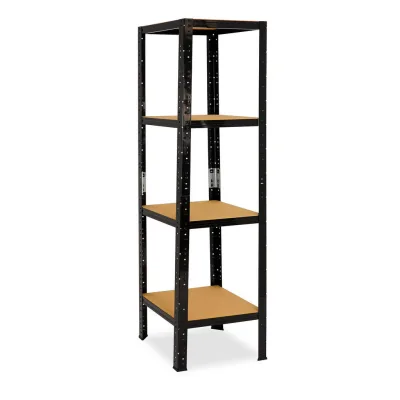 shelfplaza Schwerlastregal Schwarz 30x200x30 cm