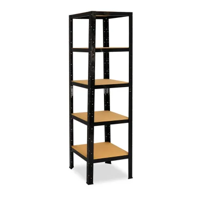 shelfplaza Schwerlastregal Schwarz 40x180x40 cm