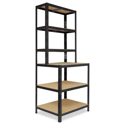 shelfplaza Werkbank Schwarz 100x190x60 cm