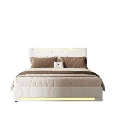 Shopentra Polsterbett Beige 160x200 cm