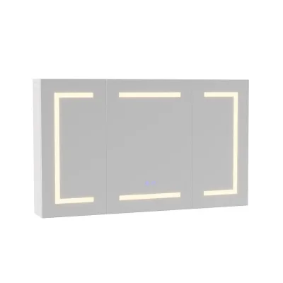 Shopentra Spiegelschrank Weiß 13.5x60x100 cm