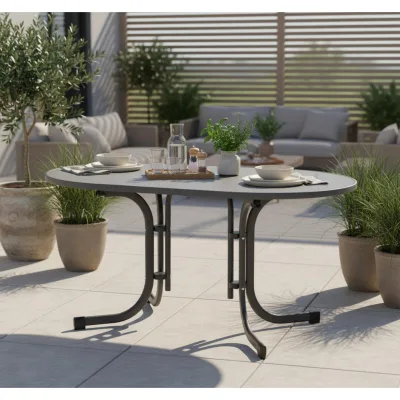 Siena Garden Gartenklapptisch Anthrazit 90x71x140 cm