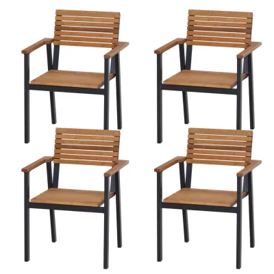 Siena Garden Gartensessel-Set Bozen Natur 60x83x58.5 cm
