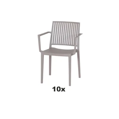 Siena Garden Gartensessel-Set Urban Lights Taupe 57x80x56 cm