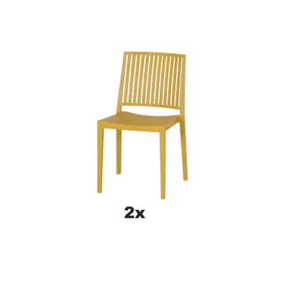 Siena Garden Stapelstuhl Gelb 57x80x56 cm