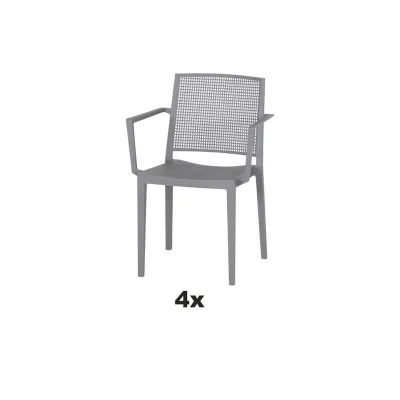 Siena Garden Stapelstuhl Grau 46x80x56 cm