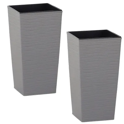 Siena Garden Übertopf-Set Grau 30x57x30 cm