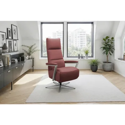 Sit & More Relaxsessel TV Vario Comfort E L3 Rotbraun 70x128x85 cm