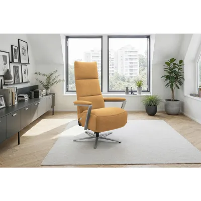 Sit & More Relaxsessel TV Vario Comfort E M2 Senfgelb 70x126x85 cm