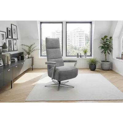 Sit & More Relaxsessel TV Vario Comfort E S1 Grau 70x124x85 cm