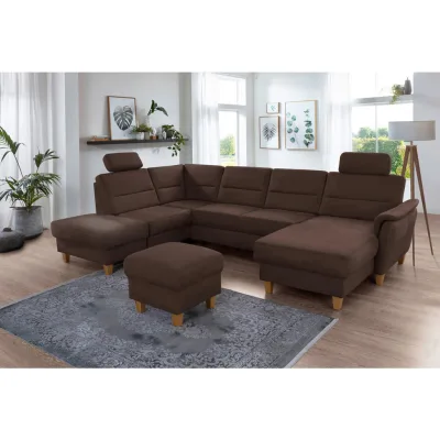 Sit & More Wohnlandschaft Palmera V Dunkelbraun 308x212 cm