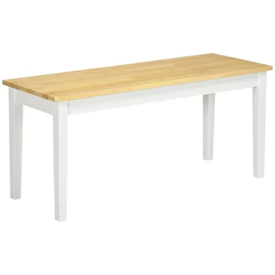 Homcom Sitzbank Natur, Weiß 36x45x102 cm