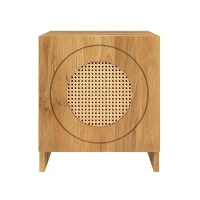 Skandica Massivholznachttisch Eiche 44x50x34 cm