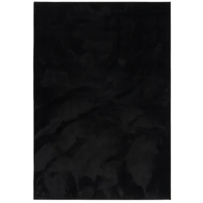 Snapstyle Hochflorteppich Schwarz 140x200 cm