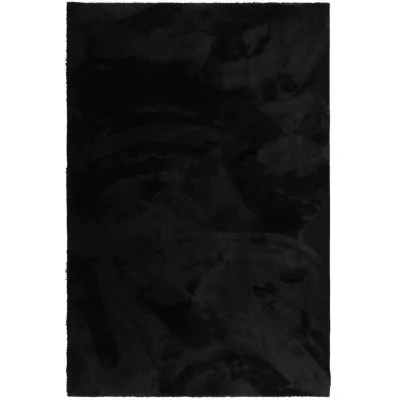 Snapstyle Hochflorteppich Schwarz 200x200 cm