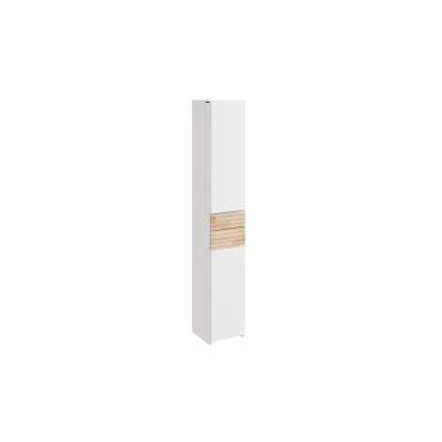 SoBuy Badezimmerschrank, Hochschrank fürs Bad, Badregal mit 2 Schubladen Weiß 30x30x180cm