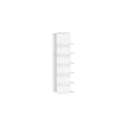SoBuy Bücherregal, Eckregal mit 7 Regalböden Weiß 30x32,5x110,5cm Minimalistisch