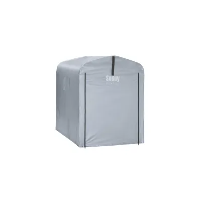 SoBuy Fahrradunterstand 1 Tür Grau 176x120x163cm Funktional