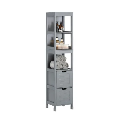 SoBuy Hochschrank Grau 30x145x30 cm