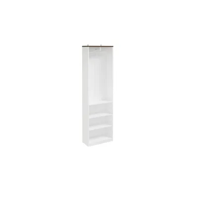 SoBuy Kleiderschrank, Aufbewahrungsschrank, Offenes Regal mit 3 Fächern Weiß 55x25x187cm Modern