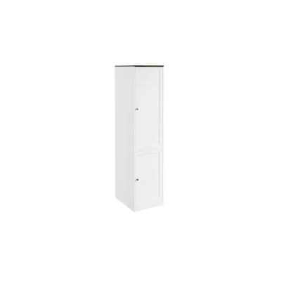 SoBuy Kleiderschrank mit 2 Türen Weiß 45x55x187cm Modern