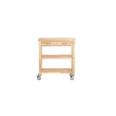 SoBuy Kücheninsel mit 2 Schubladen Natur 80x40x90cm Funktional