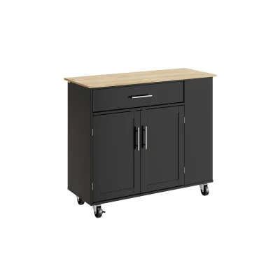 SoBuy Kücheninsel, mobile Küchenstation, rollbarer Küchentrolley mit 1 Schublade 99x40x84,3cm