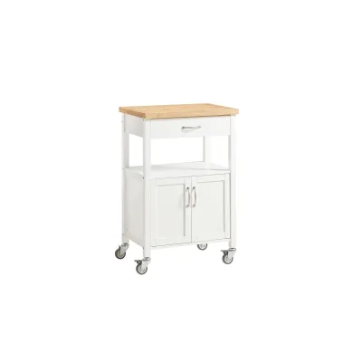 SoBuy Küchenwagen mit 1 Schublade Weiß 60x45x92cm Nordisch