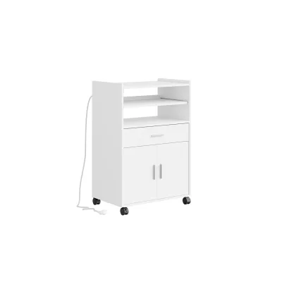 SoBuy Küchenwagen mit 1 Schublade Weiß 61x40x92cm Modern