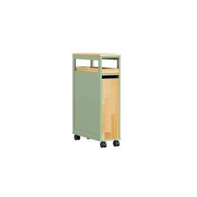 SoBuy Rollwagen, Aufbewahrungswagen, Schmalregal 1 drawerRollwagenAufbewahrungswagenAufbewahrungswagenRollwagen1 drawermit 1 Schublade Grün 50x20x79cm Modern
