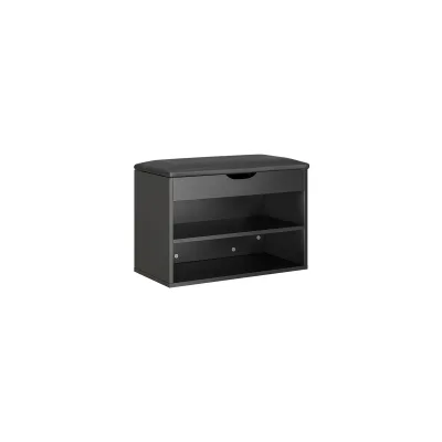 SoBuy Schuhbank 2 shelfs Schwarz 60x30x43cm Modern