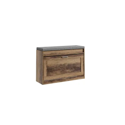 SoBuy Schuhbank mit 1 Tür Braun 75x24x53cm Modern