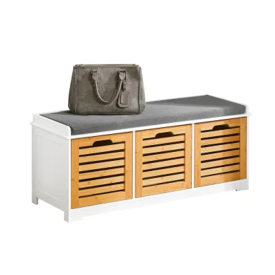 SoBuy Schuhbank Natur 105x43x35 cm