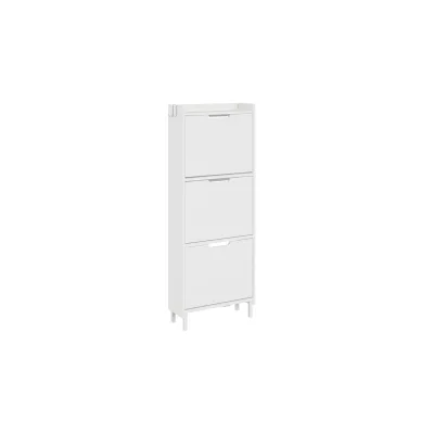 SoBuy Schuhschrank 3 Türen Weiß 50x19x131cm Modern