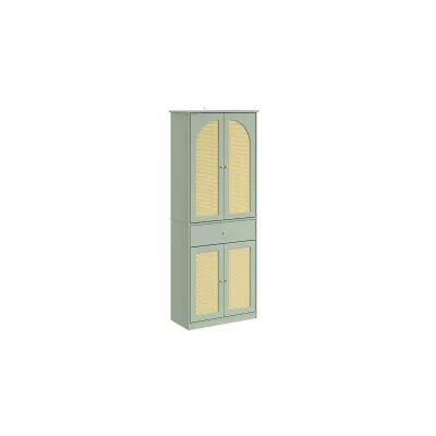 SoBuy Schuhschrank, Schuhkommode, Flurschrank mit 1 Schublade Grün 70x34x180cm Modern