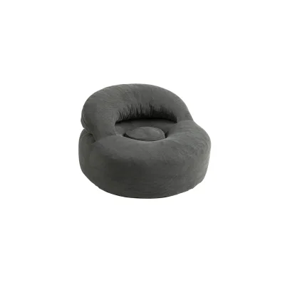 SoBuy Sessel mit Liegefunktion, Lounge-Sessel, Ohrensessel Dunkelgrau 110x125x65cm Modern