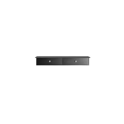 SoBuy Wandregal mit 2 Schubladen Schwarz 15,01x64,01x10,01cm Rustikal