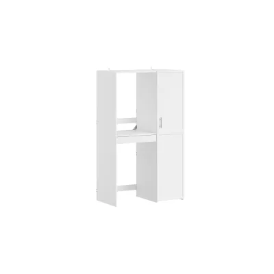 SoBuy Waschmaschinen-Schrank mit Wäschetrockner-Kombi und Wäschekommode mit 1 Schublade Weiß