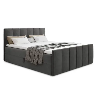 Sofnet Boxbett Dunkelgrau 180x200 cm