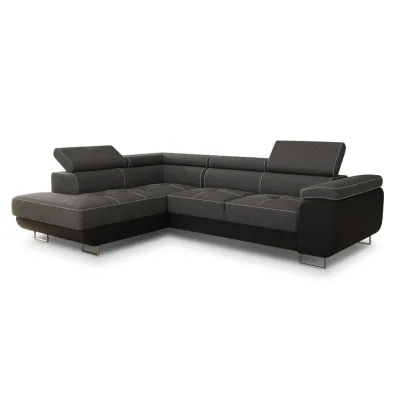 Sofnet Ecksofa Grau, Schwarz 273x203 cm
