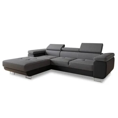 Sofnet Ecksofa Grau, Schwarz 282x204 cm