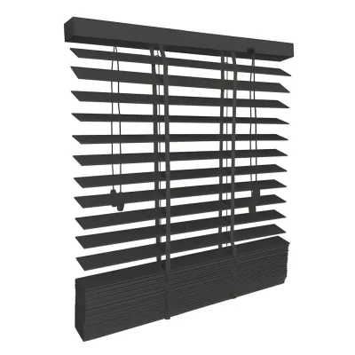 Sol Royal Holzjalousie Schwarz 110x250 cm