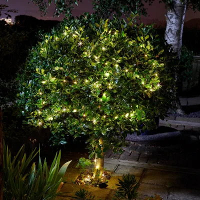 Solar Lichterkette Glühwürmchen, 200 LEDs, warmweiß, 11,8 m